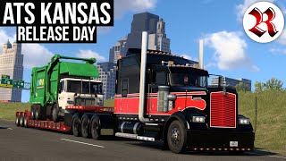 Kansas Release Day amp New FARM MACHINERY DLC  American Truck Simulator [upl. by Dnomra]