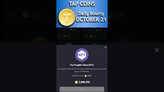 TAP Coins Daily Combo Bounty October 21 TapCoin Today [upl. by Eldon762]