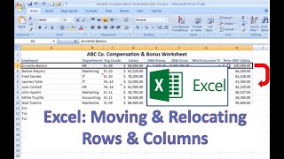 Excel HowTo Moving and Relocating Rows and Columns [upl. by Ylrebmit]