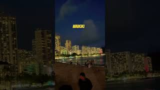 Waikiki Beach at Night waikikibeachhawaii travel nightlife cityscape depechemode oahu sleep [upl. by Eibbor]