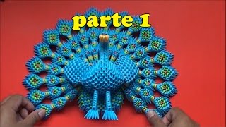 Origami 3D Pavoreal parte 1 [upl. by Tertia]