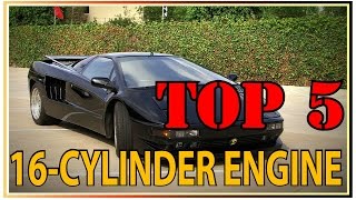 Top 5 Cars With 16 Cylinder Engine [upl. by Ardnahsal445]