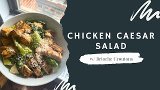 Chicken Caesar Salad WITH MASSIVE CROUTONS [upl. by Coad294]