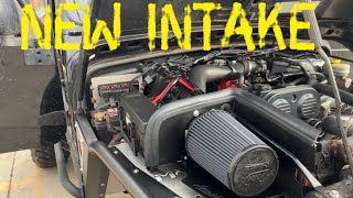 New intake jeep Tj 24 air aid  nuevo sistema d intake para motor 24 4 cyl de jeep Tj [upl. by Orson367]