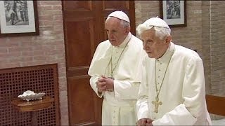 Two Popes meet for Christmas prayers [upl. by Nedap]