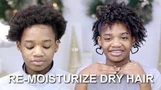 How to Remoisturize Natural Hair plus REVAIR Dried her TWISTS 😱  KendraKenshay [upl. by Sioled105]