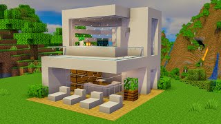 Minecraft Modern House Tutorial [upl. by Hanaj]