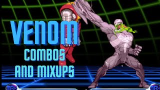 MvC2  Venom Combos and Mixups Compilation [upl. by Kus]