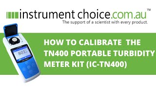 How to Calibrate the TN400 Portable Turbidity Meter ICTN400 [upl. by Budwig]