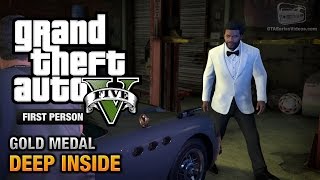 GTA 5  Mission 46  Deep Inside First Person Gold Medal Guide  PS4 [upl. by Acirehs]