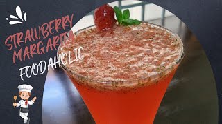 Strawberry Margarita  How to make frozen Strawberry Margarita  Foodaholic [upl. by Quirita]