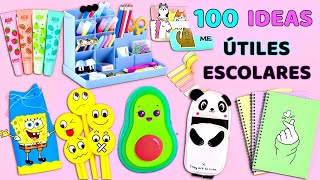 100 IDEAS HAZLO TÚ MISMA  ÚTILES ESCOLARES – REGRESO AL COLEGIO Y TODO [upl. by Llerreg]