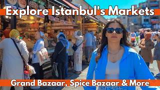 Istanbul Turkey City Center 4K Walking Tour Grand Bazaar Eminonu Turkish MarketOld Town Tour [upl. by Herschel]