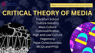 Critical Theories of Media  UGC NET Mass Communication and Journalism [upl. by Aldercy107]