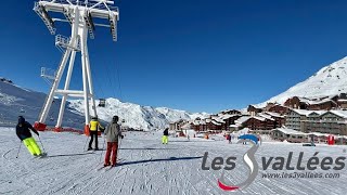 4K  Ski ASMR  Courchevel to Val Thorens ski trip  The World largest Ski area  French Alps 🇫🇷 [upl. by Idyak107]