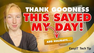 Effortlessly Add Holidays to Your Outlook Calendar with EasyITs Simple Tutorial [upl. by Gnaw823]