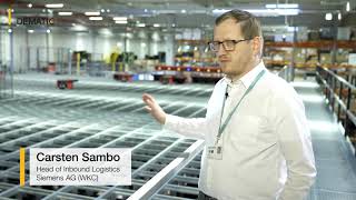 Siemens optimizes storage and warehouse space with AutoStore empowered by Dematic [upl. by Zenitram]