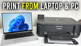 How To Print From Laptop amp PC To Printer  Full Guide [upl. by Legyn901]