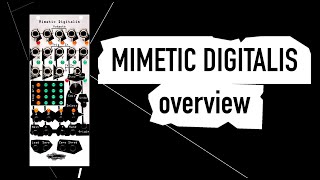 Modular  Noise Engineering Mimetic Digitalis  overview  lots of talking [upl. by Avera277]