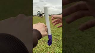 New innovative slingshot made of PVC pipe and balloon slingshot experiment bamboo [upl. by Deerc]