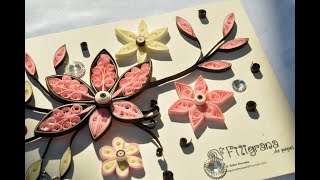 Diseño floral filigrana de papel quilling por Patricia Di Vincenzo 2017 [upl. by Nagirrek]