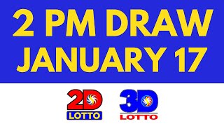 Lotto Result January 17 2024 2pm Swertres Ez2 PCSO [upl. by Toscano]