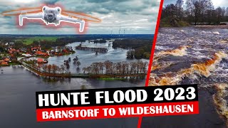 FLOOD DISASTER GERMANY River Hunte from Barnstorf to Wildeshausen 2023  District Diepholz [upl. by Talmud]