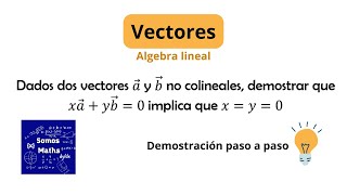 ALGEBRA LINEAL Vectores colineales y no colineales [upl. by Notlih]