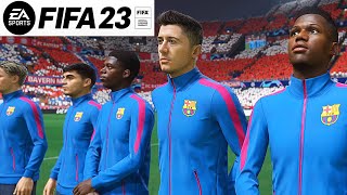 FC BARCELONA vs BAYERN FIFA 23 Champions League 2223 Realistic Gameplay Prediction 26102022 [upl. by Lipkin]