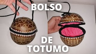 Como hacer un BOLSO de TOTUMO [upl. by Natrav]