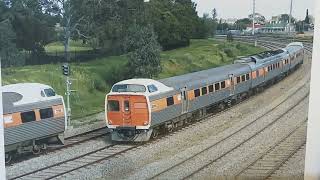 2000 class railcars 2115 and 2108 Port Road bridge SA [upl. by Neirrad]