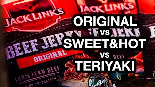 Jack Links BEEF JERKY Review  Original vs Hot amp Sweet vs Teriyaki  The Best Jerky [upl. by Larkin113]