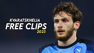 Khvicha Kvaratskhelia  4k Clips For Edits  Free Clips 2023  Skills amp Goals amp Scene Pack [upl. by Franckot]