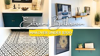 DIY EXTREME BATHROOM MAKEOVER  UNDER 200 start to finish  Ep 8 [upl. by Sharai]