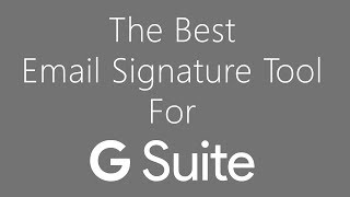 Exclaimer  G Suite  Introducing Exclaimer Cloud  Signatures for G Suite [upl. by Enilekaj876]