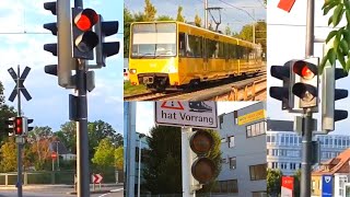 Jurastraße Ruppmannstraße and Wallgraben Railway Crossings Stuttgart [upl. by Ainalem202]