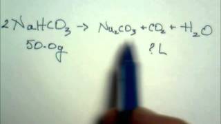 Stoichiometry  decomposition NaHCO3 [upl. by Bronwyn]