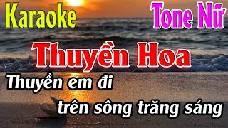 Thuyền Hoa Karaoke Tone Nữ Karaoke Lâm Organ  Beat Mới [upl. by Meehyrb]