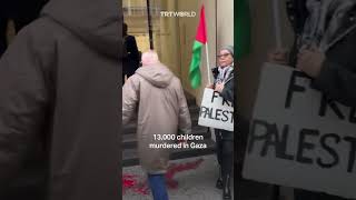 ProPalestine protestors harassed in Czech Republic’s capital Prague [upl. by Annissa]