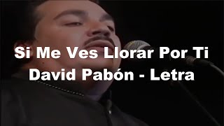 Si Me Ves Llorar Por Ti  David Pabón  Letra [upl. by Lundell14]