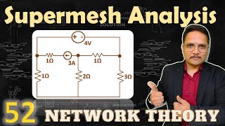 1  Supermesh Analysis Explained Example and Solved Problem in Network Theory [upl. by Clarance]