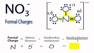 Calculating NO3 Formal Charges Calculating Formal Charges for NO3 [upl. by Bette274]