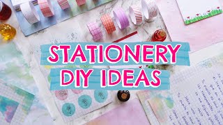 DIY STATIONERY IDEAS 2 🌜HANDMADE MEMO PAD LIQUID WATERCOLOR STICKERS🌛 HOMEMADE SCHOOL SUPPLIES [upl. by Enajharas]