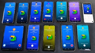 Google Meet 12 Phones Incoming Calls Pixel Samsung Xiaomi Nokia Infinix Nothing Realme [upl. by Asreht878]