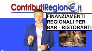 Finanziamenti per Ristoranti bar commercianti Regione Marche a fondo perduto [upl. by Bihas910]