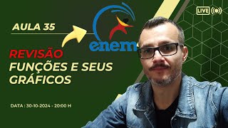 Revisão de Matemática para o ENEM  Funções de seus Gráficos  Aula 035 [upl. by Narcissus]