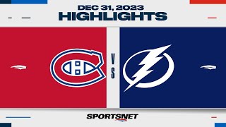 NHL Highlights  Canadiens vs Lightning  December 31 2023 [upl. by Wagoner627]