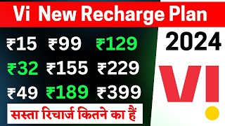 Vi Recharge plans  Vi best prepaid recharge plans 2024  Vi uI calling amp data plans amp offers 2024 [upl. by Torosian]