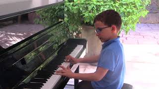 Piano enfant élève CP 65 ans Mozart Sonate KV 545 Allegro  Ecole Bernachon 06480 [upl. by Horst]