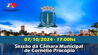 SESSÃO DA CÂMARA MUNICIPAL DE C PROCÓPIO  07102024 [upl. by Immaj]